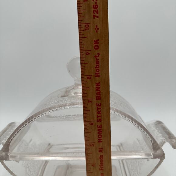 Antique PINK Jersey Lily Footed Compote with Lid 1883 by Riverside - Picture 4 of 9